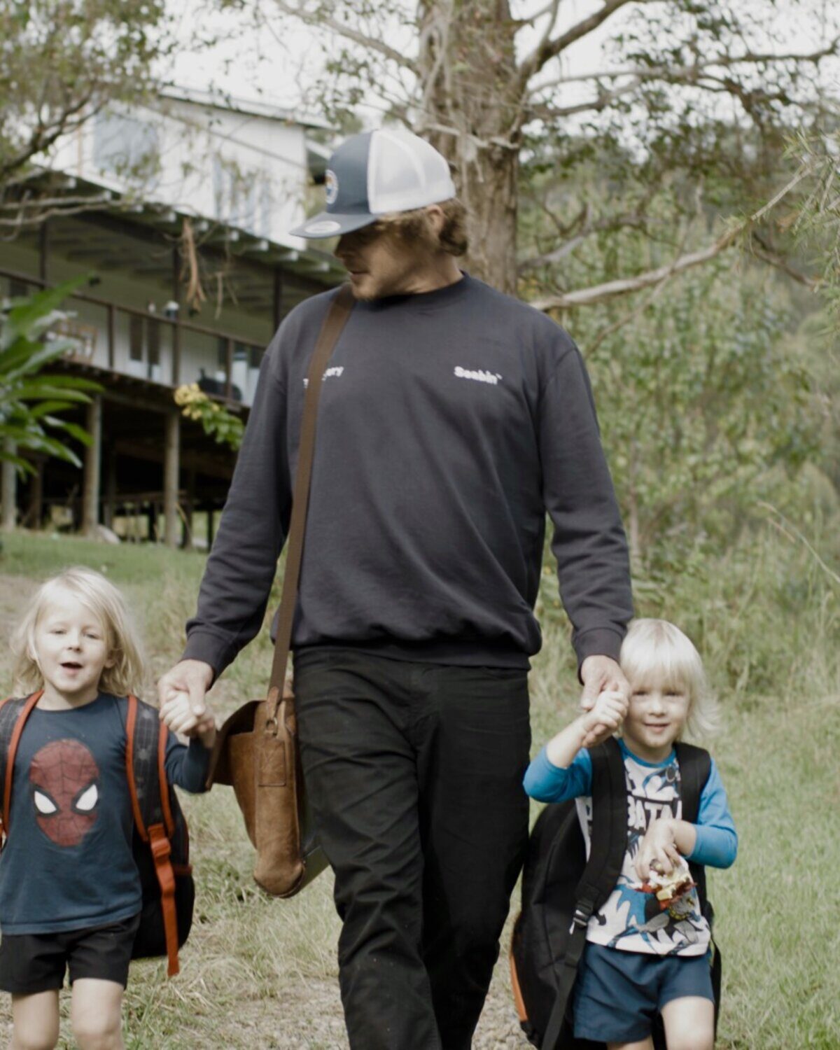 Pete Ceglinski with his kids